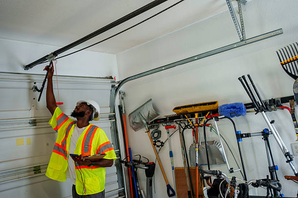 Professional Garage Door Maintenance technician working in Collierville, CA